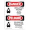 Signmission Safety Sign, OSHA, 10" Height, Rigid Plastic, Inhalation Hazard Breathe Vapors Spanish OS-DS-P-710-VS-1374 - alternate 1